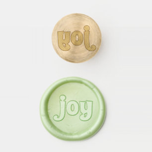 Retro Lettering Joy Christmas Wax Seal Stamp