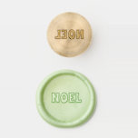 Retro Lettering Noel Christmas Wax Seal Stamp<br><div class="desc">Spread joy with this wax stamp kit featuring the message "NOEL" in a vintage style font,  or personalize this template and add your own text. Due to the small size only a short word or initials will work for this design.</div>