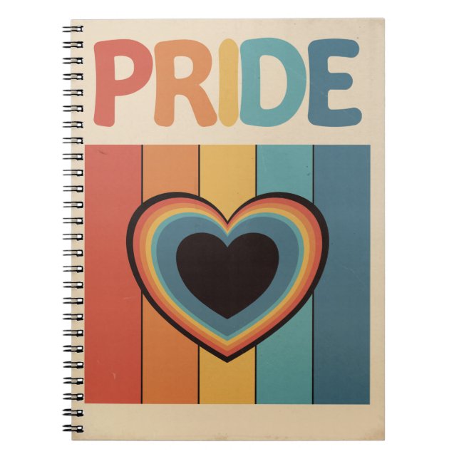 Retro LGBTQ+ Pride Notebook (Front)