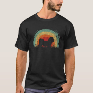 Retro Lhasa Apso Vintage Rainbow Dog Men Women T-Shirt