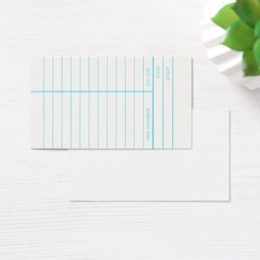 Retro Library Book Date Due Card (Desk)