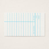 Retro Library Book Date Due Card (Front)