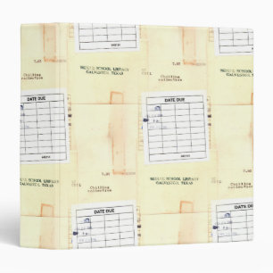 Retro Library Book Date Due Card Binder