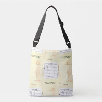 Retro Library Book Date Due Card Crossbody Bag by EndlessVintage at Zazzle