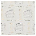 Retro Library Book Date Due Card Fabric