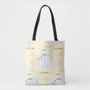 library tote bag, library return card value book bag