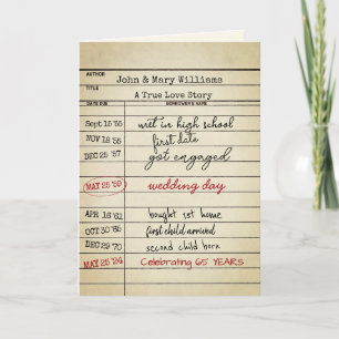 Retro Library Card 65th Anniversary