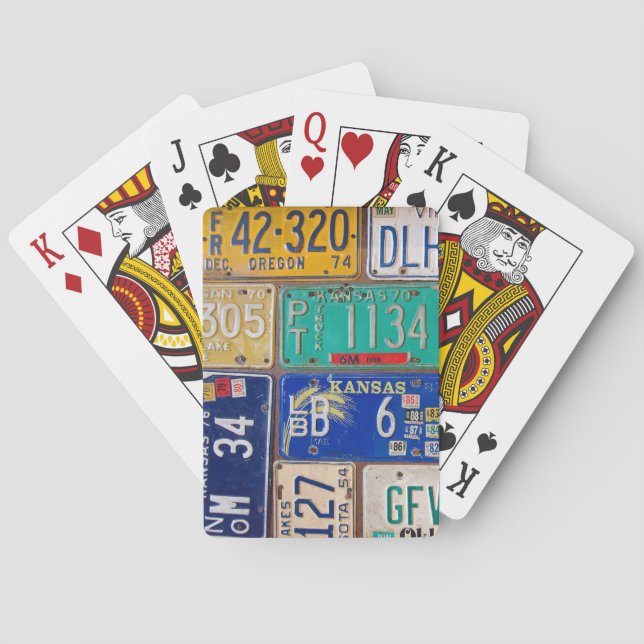 retro license plate poker cards (Back)