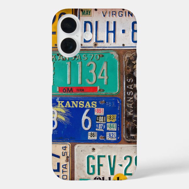 Retro License Plates Case-Mate iPhone Case (Back)