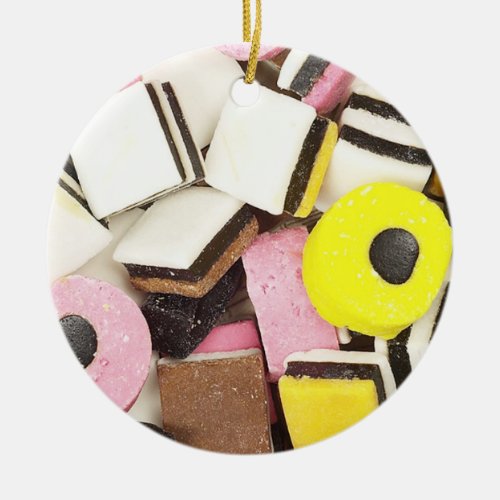 Retro Licorice Candy Ceramic Ornament