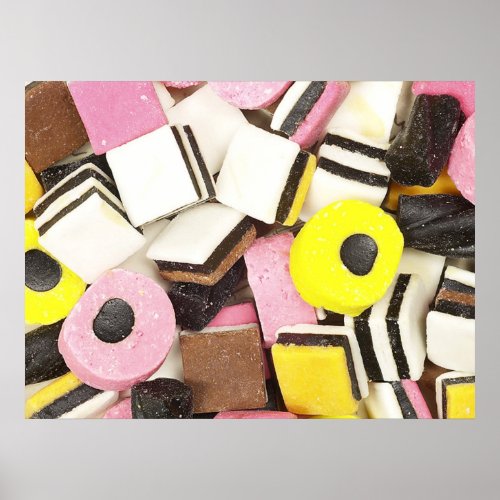 Retro Licorice Candy Poster