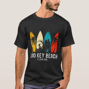 Retro Lido Key Beach Florida Surfboarder Design Fo T-Shirt