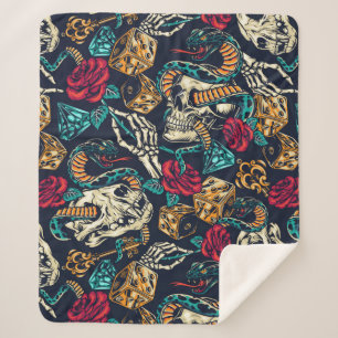 Retro Lifestyle Sherpa Blanket