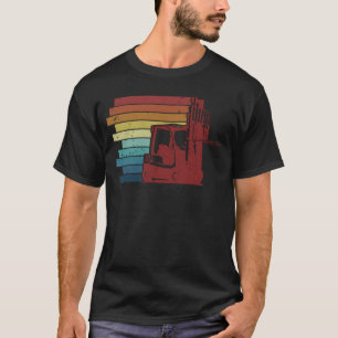 Retro Lift Truck Warehouse Driver Pro Forklift Ope T-Shirt