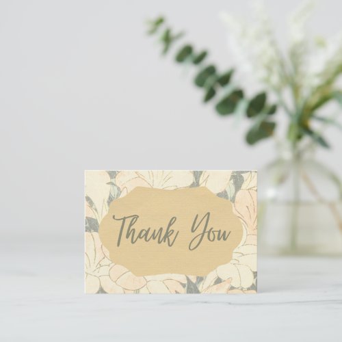 Retro Light Floral Print Note Card