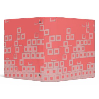 Retro Light Pink Squares vs Modern Dark Salmon binder