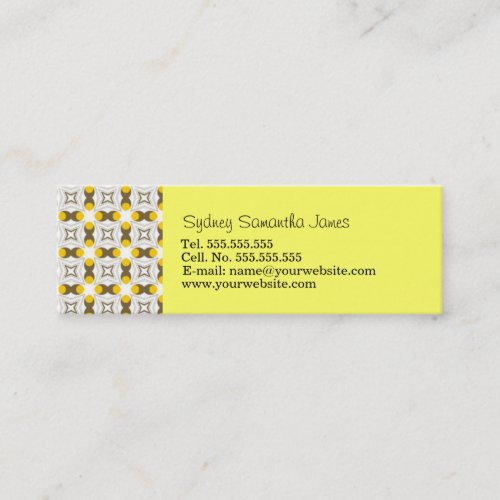 Retro Light Yellow &amp; Brown Profile Card Business Card Templates