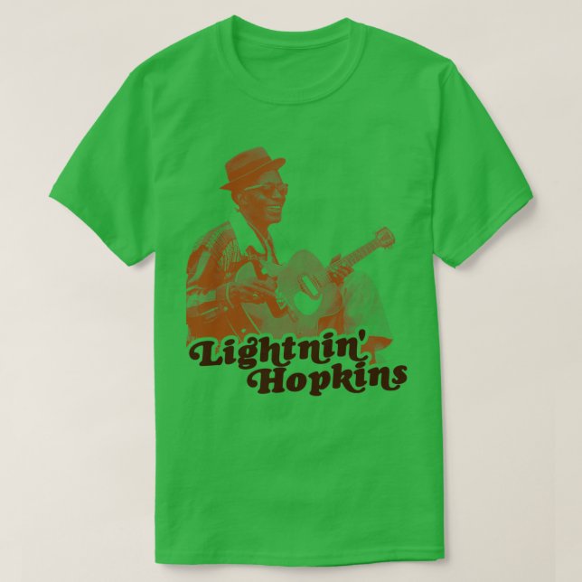 Retro Lightnin Hopkins Sepia Tribute T-Shirt (Design Front)