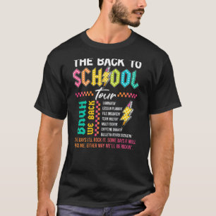 Retro Lightning Bolt ABCD The Back To School Tours T-Shirt