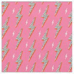 Retro Lightning bolt thunder flash red Fabric