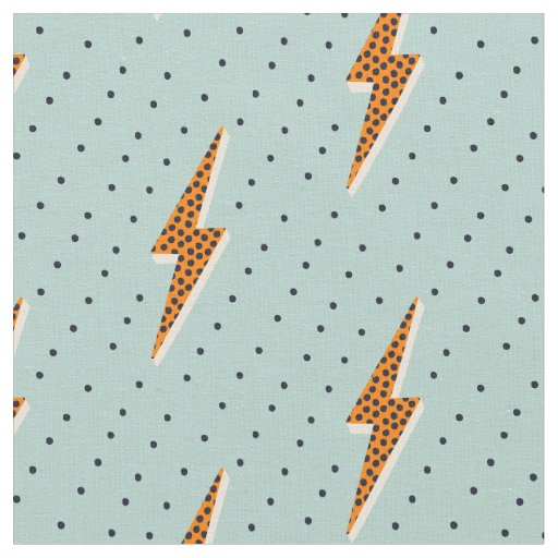 Retro Lightning bolt thunder flash red Fabric