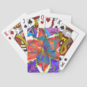Retro Lily Poker Cards