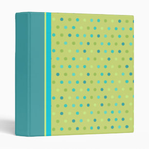 Retro Lime Dot Binder