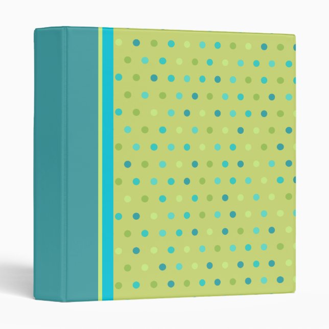 Retro Lime Dot  Binder (Front/Spine)