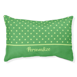 Retro Lime & Green Polka Dot Pattern Cat Dog Pet Bed