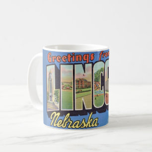 Retro Lincoln Nebraska Greeting Mug