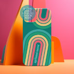 Retro Line Arch Pastel Rainbow Colors Custom Name Samsung Galaxy S22 Case<br><div class="desc">A funky line arch pattern with pastels - blue, green, yellow, orange and red. The retro design includes curves and lines in thick colors. Add your name or delete the text for a fun retro cover. The name is a retro looking font. If you click on the customize link, you...</div>