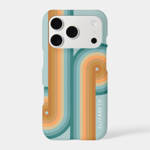 Retro Line Art Sunset Southwest Colors Circle iPhone 17 Pro Case