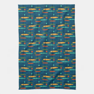 Retro Lines & Oval Kitchen Towel