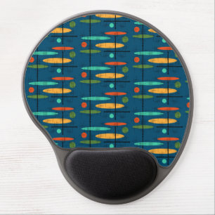Retro Lines & Ovals Gel Mouse Pad