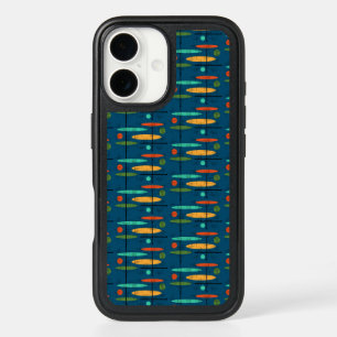 Retro Lines & Ovals iPhone 16 Case