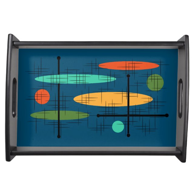Retro Lines Ovals Serving Tray (Front)