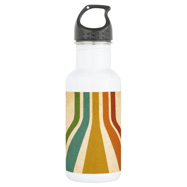 Retro lines water bottle (Front)