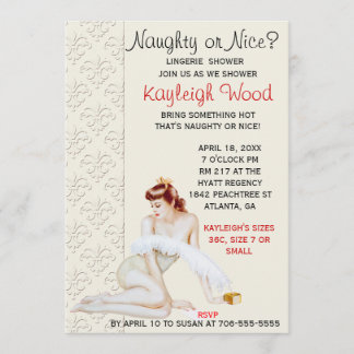 Retro Lingerie Shower Invitation