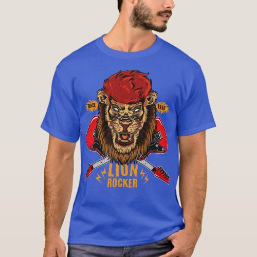 Retro Lion Rocker T_Shirt
