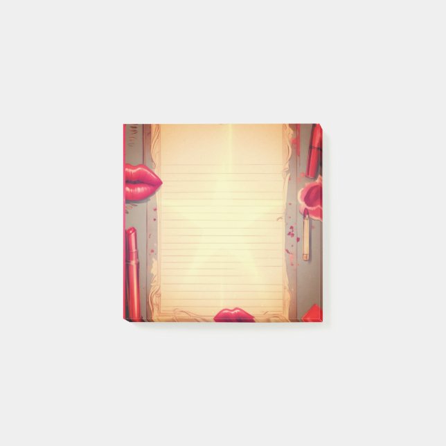 Retro Lipstick Post-it Notes (Front)
