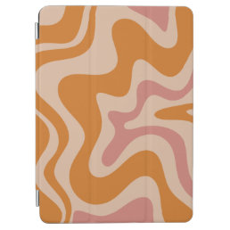 Retro Liquid Swirl Abstract Pattern Orange Pink iPad Air Cover