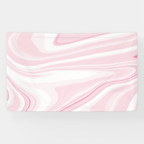 Retro Liquid Swirl Pink Painting Aesthetic Banner