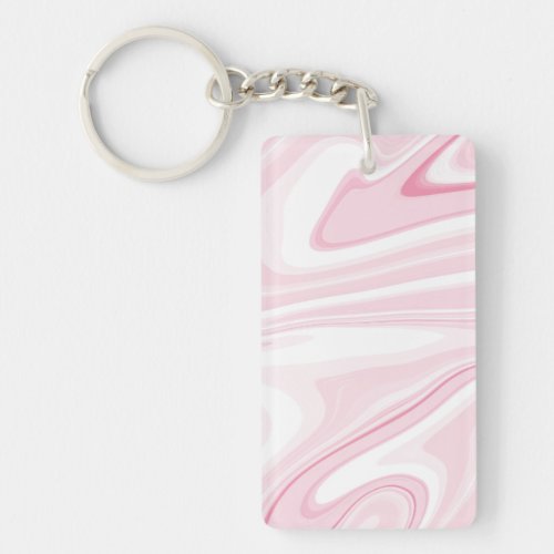 Retro Liquid Swirl Pink Painting Aesthetic Keychain