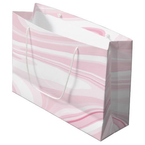 Retro Liquid Swirl Pink Painting Aesthetic Large Gift Bag