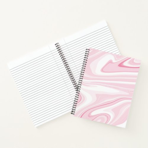 Retro Liquid Swirl Pink Painting Aesthetic Notebook