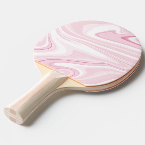 Retro Liquid Swirl Pink Painting Aesthetic Ping Pong Paddle