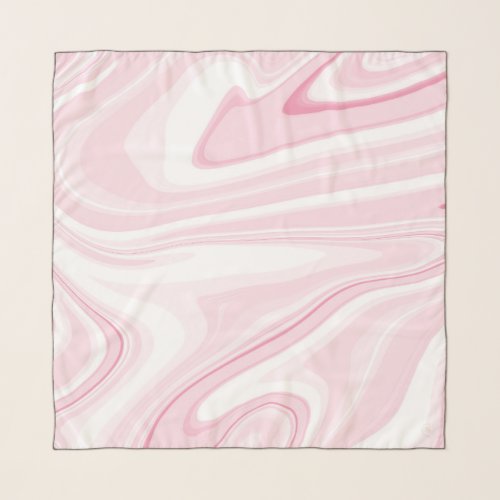 Retro Liquid Swirl Pink Painting Aesthetic Scarf