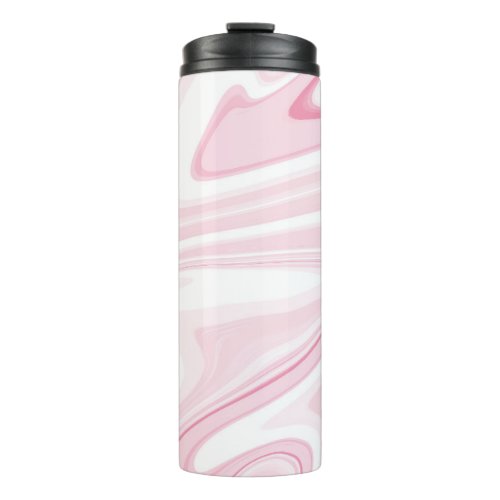 Retro Liquid Swirl Pink Painting Aesthetic Thermal Tumbler