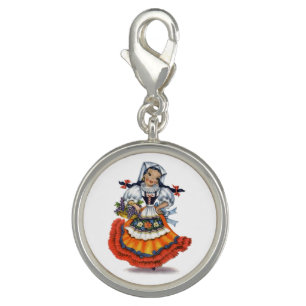 Retro Little Lady of Italy Charm
