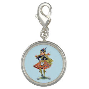 Retro Little Lady Of Scotland Charm